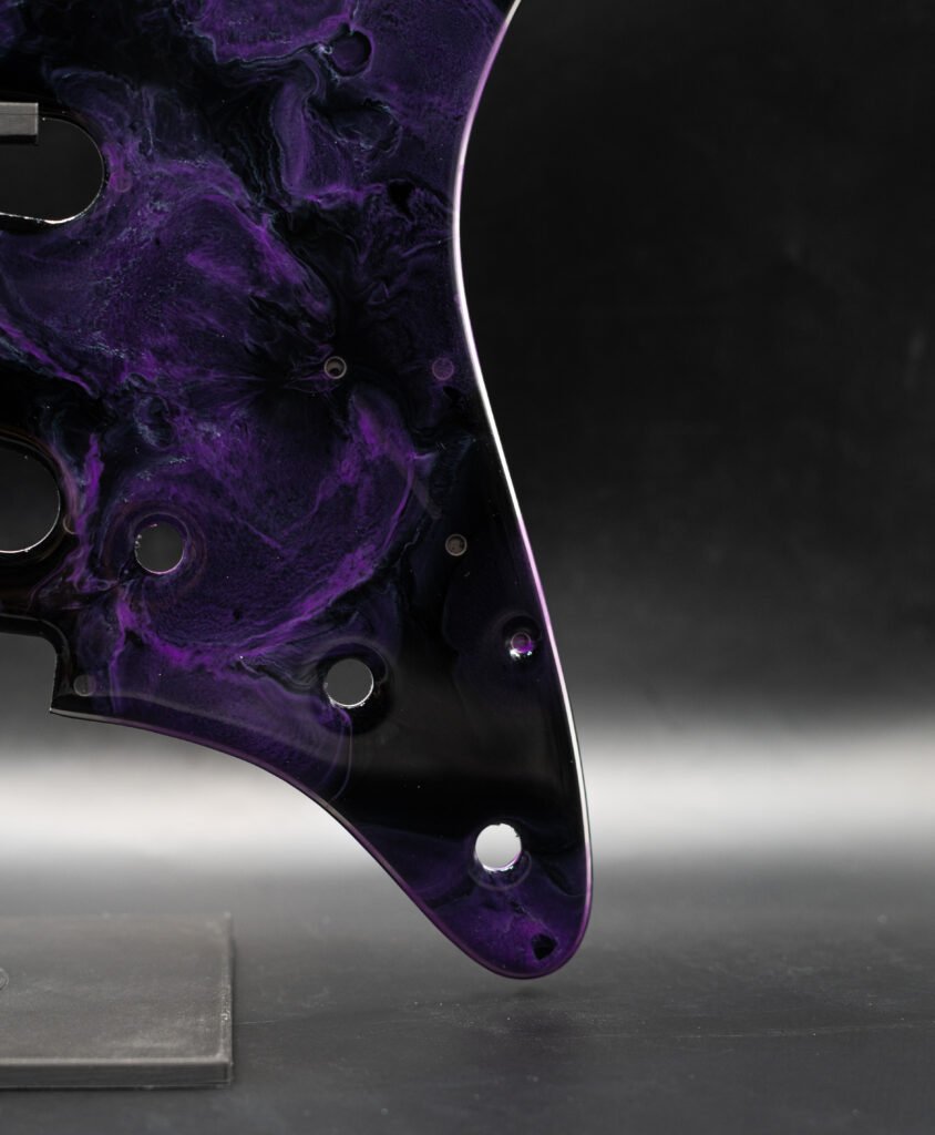 neon abyss epoxy resin guitar pickguard (copy)