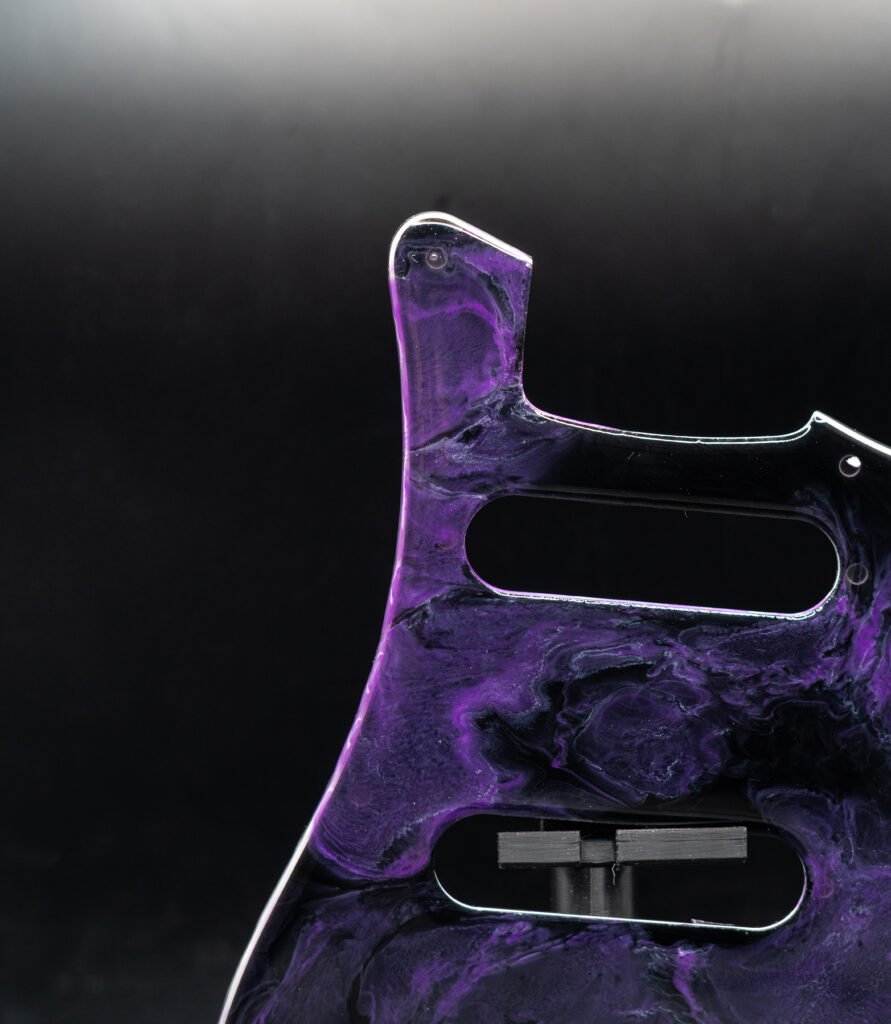 neon abyss epoxy resin guitar pickguard (copy)