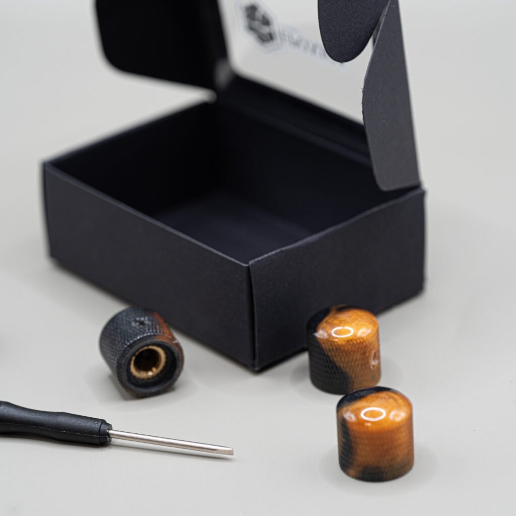 crimson eclipse epoxy resin guitar knobs (copy)