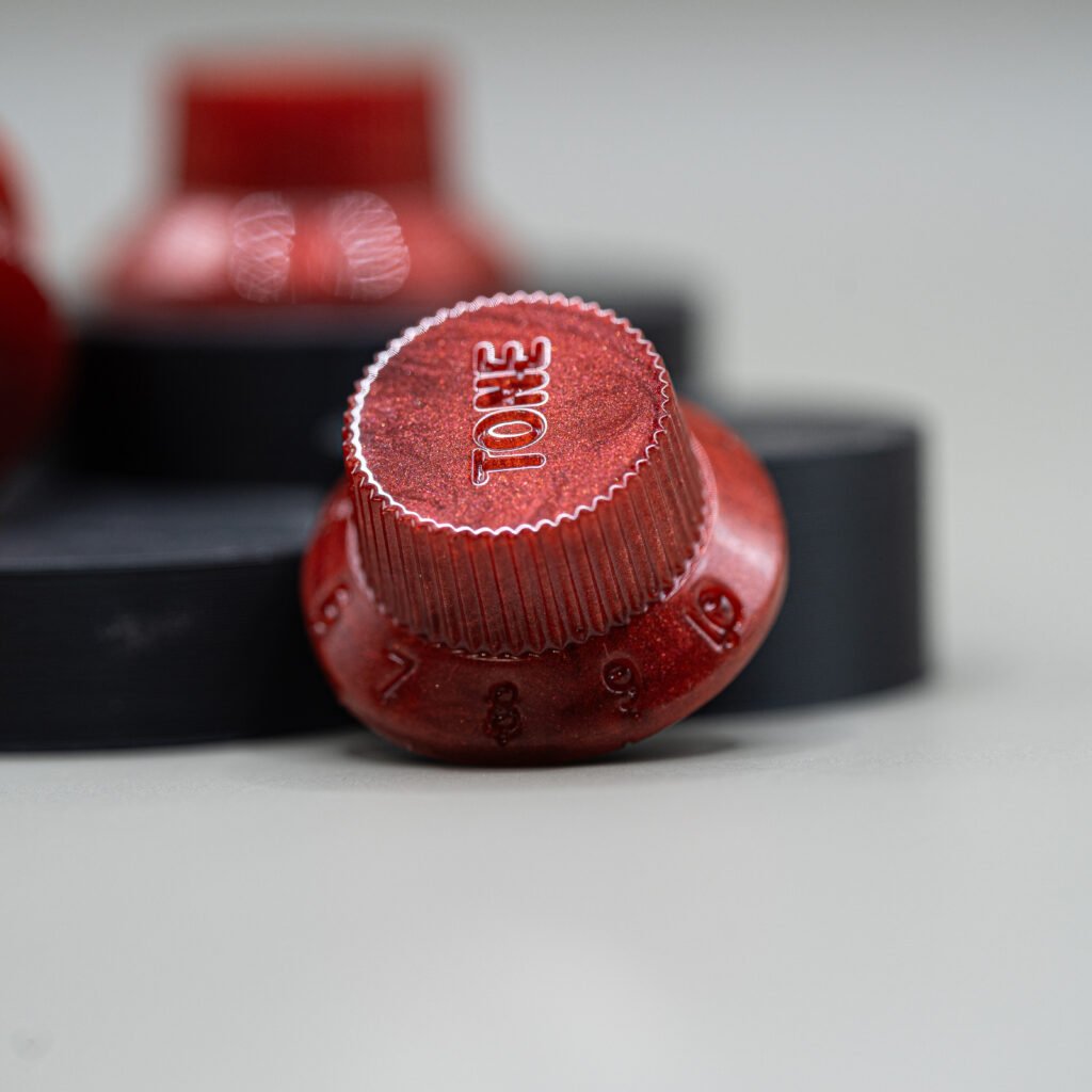 ruby surge fender styled epoxy knobs