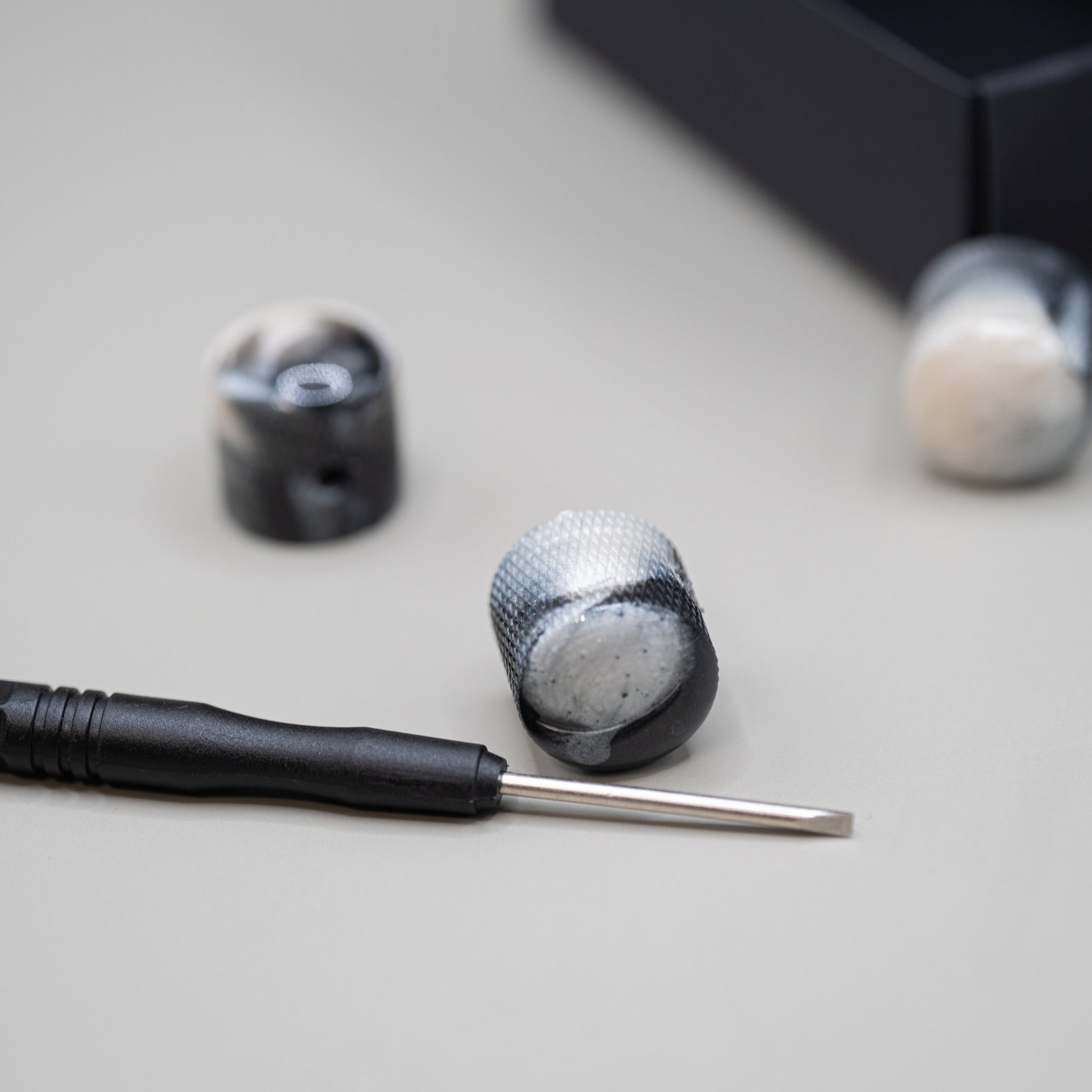 marble eclipse epoxy resin guitar knobs