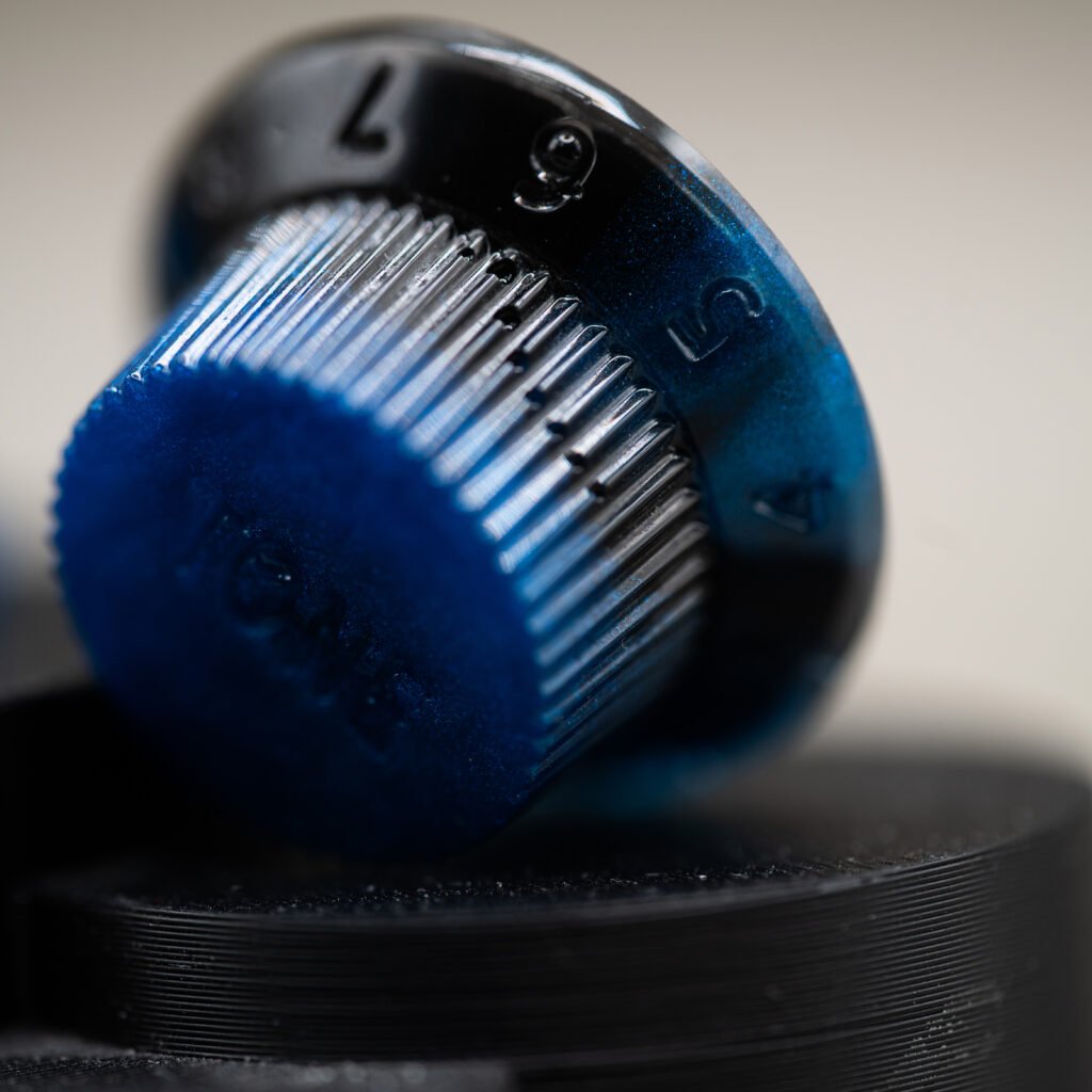 sapphire current epoxy resin guitar knobs