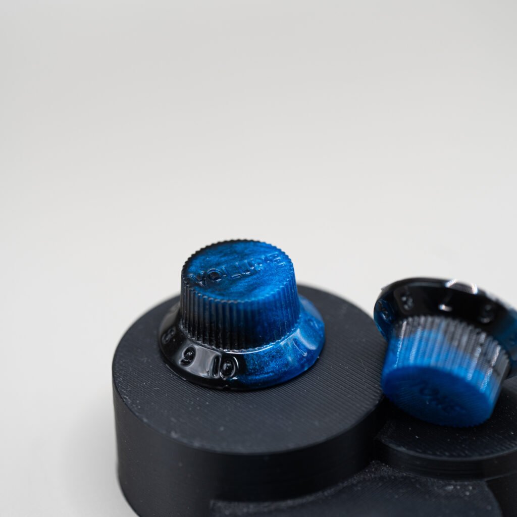 sapphire current epoxy resin guitar knobs