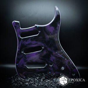 purple drift epoxy resin guitar pickguard