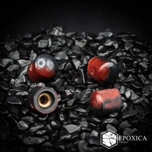 crimson eclipse epoxy resin guitar knobs