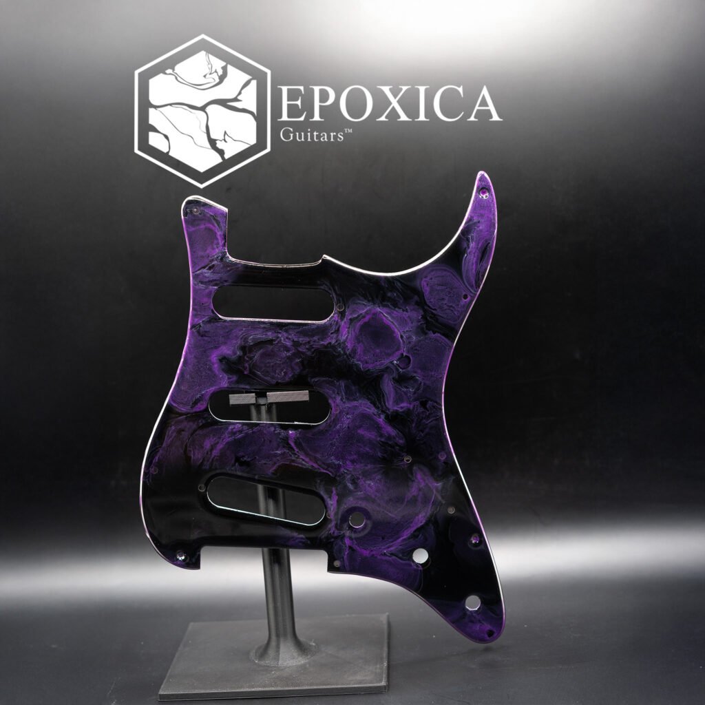 neon abyss epoxy resin guitar pickguard (copy)