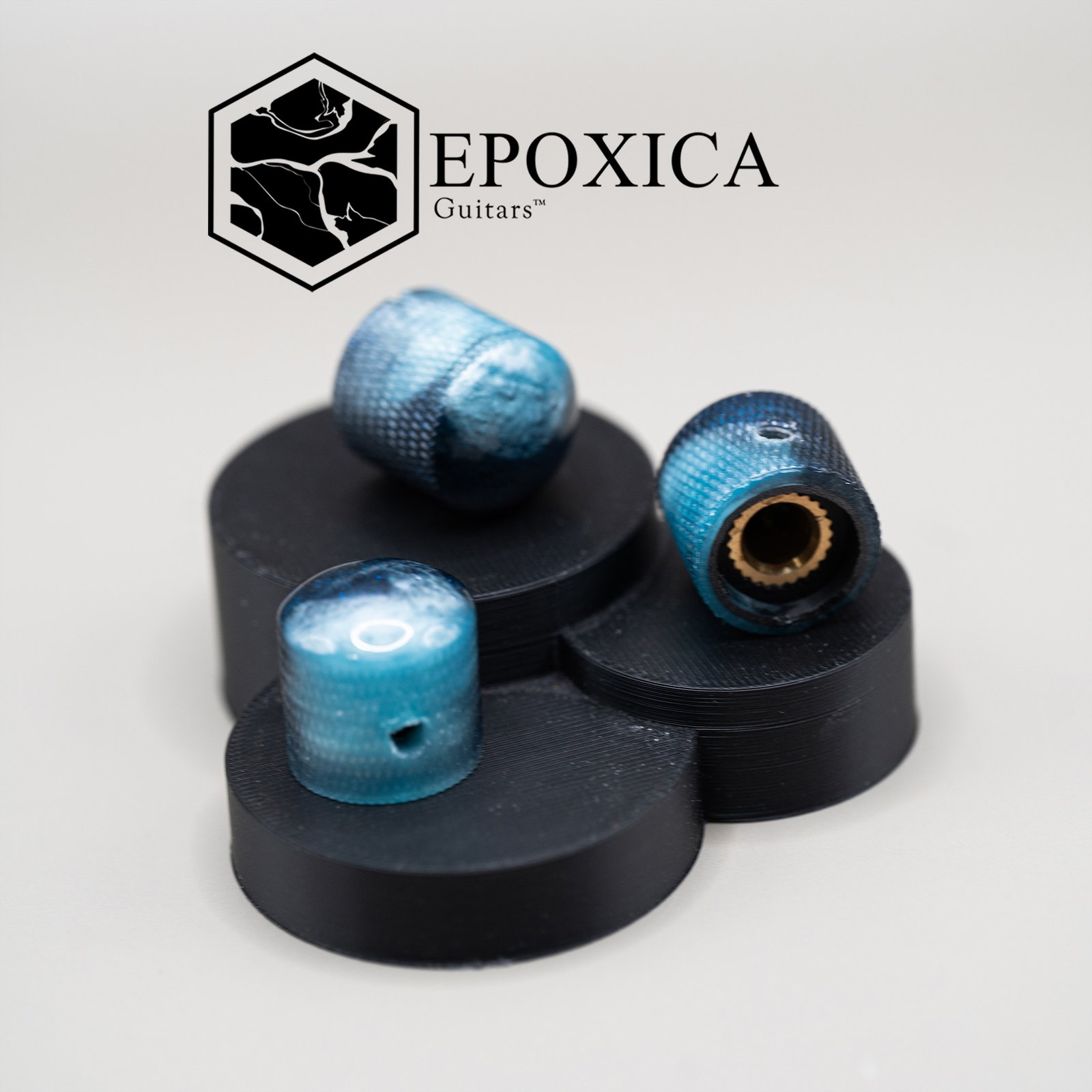 mayan obsidian epoxy resin guitar knobs (copy)
