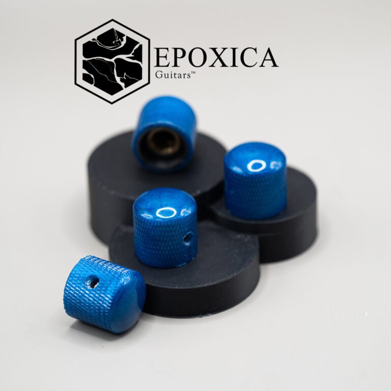 pacific blue epoxy resin guitar knobs
