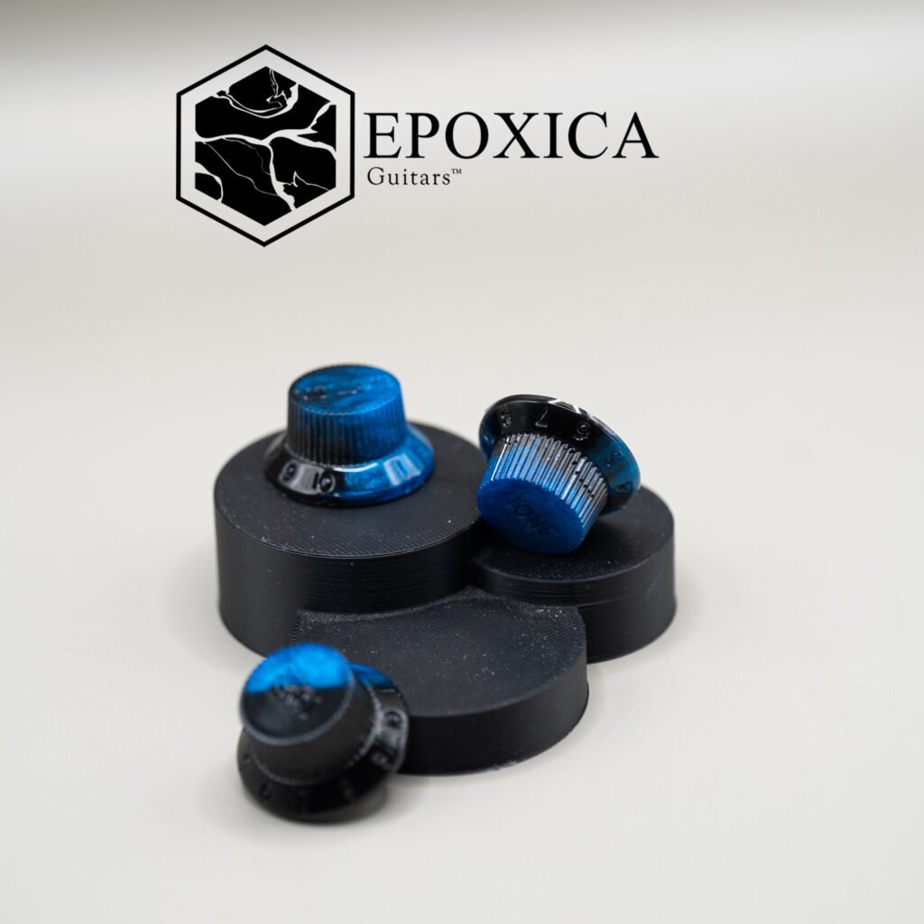 sapphire current epoxy resin guitar knobs
