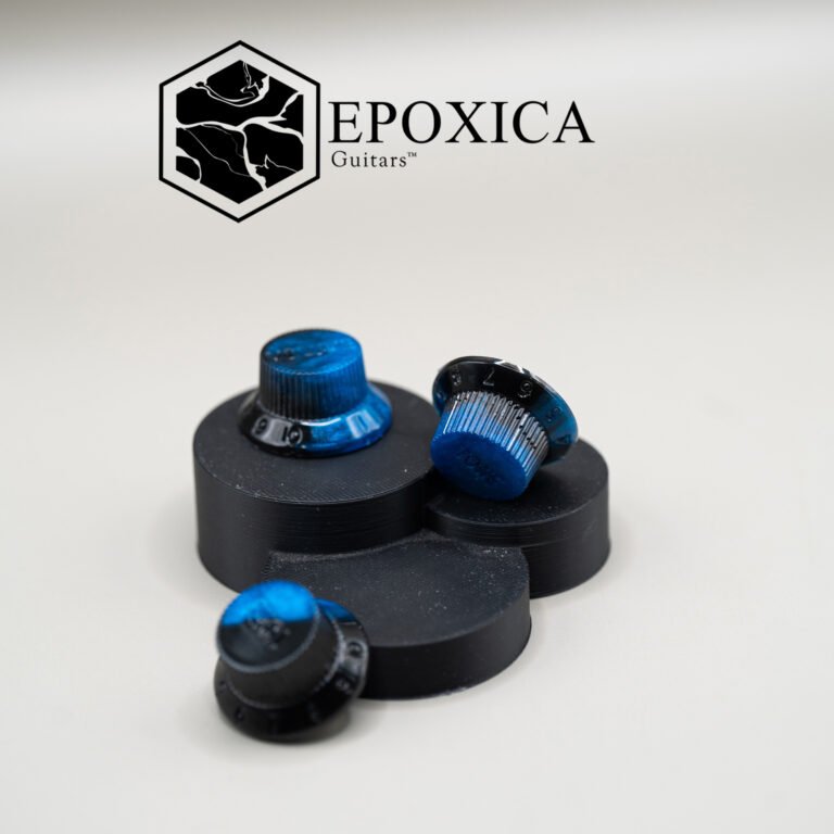 sapphire current epoxy resin guitar knobs