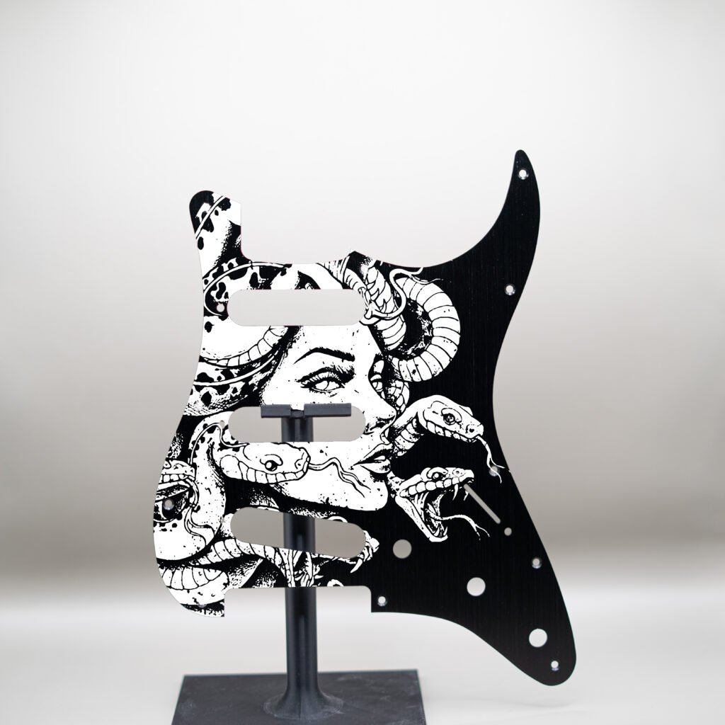 aztec death priest metal stratocaster pickguard (copy)