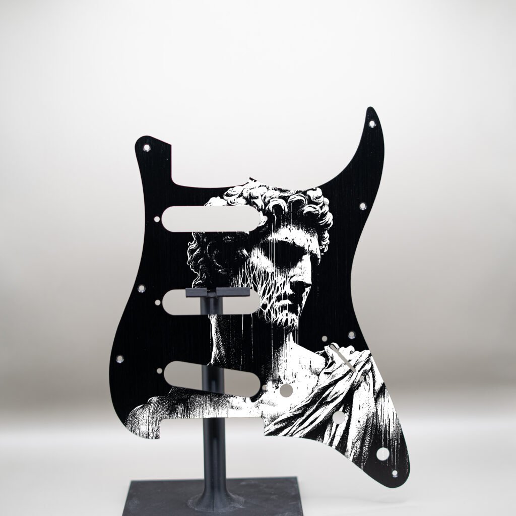 aztec death priest metal stratocaster pickguard (copy)
