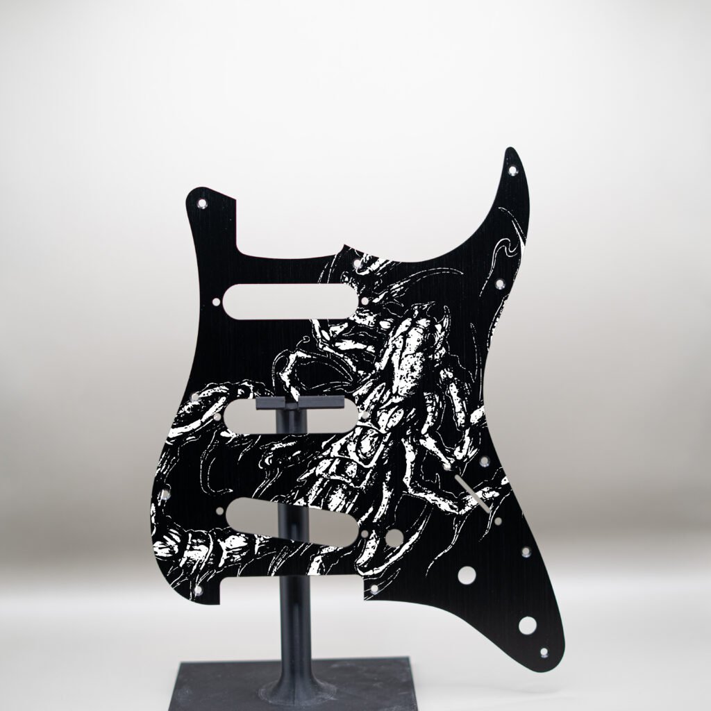 aztec death priest metal stratocaster pickguard (copy)