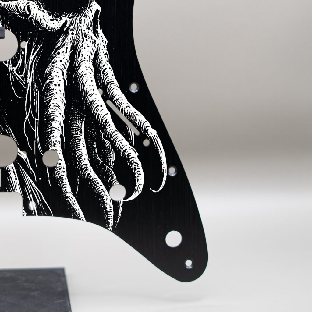 aztec death priest metal stratocaster pickguard (copy)