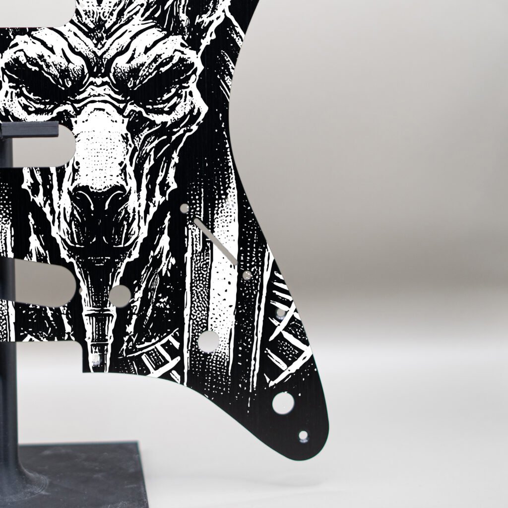 anubis metal stratocaster pickguard (copy)