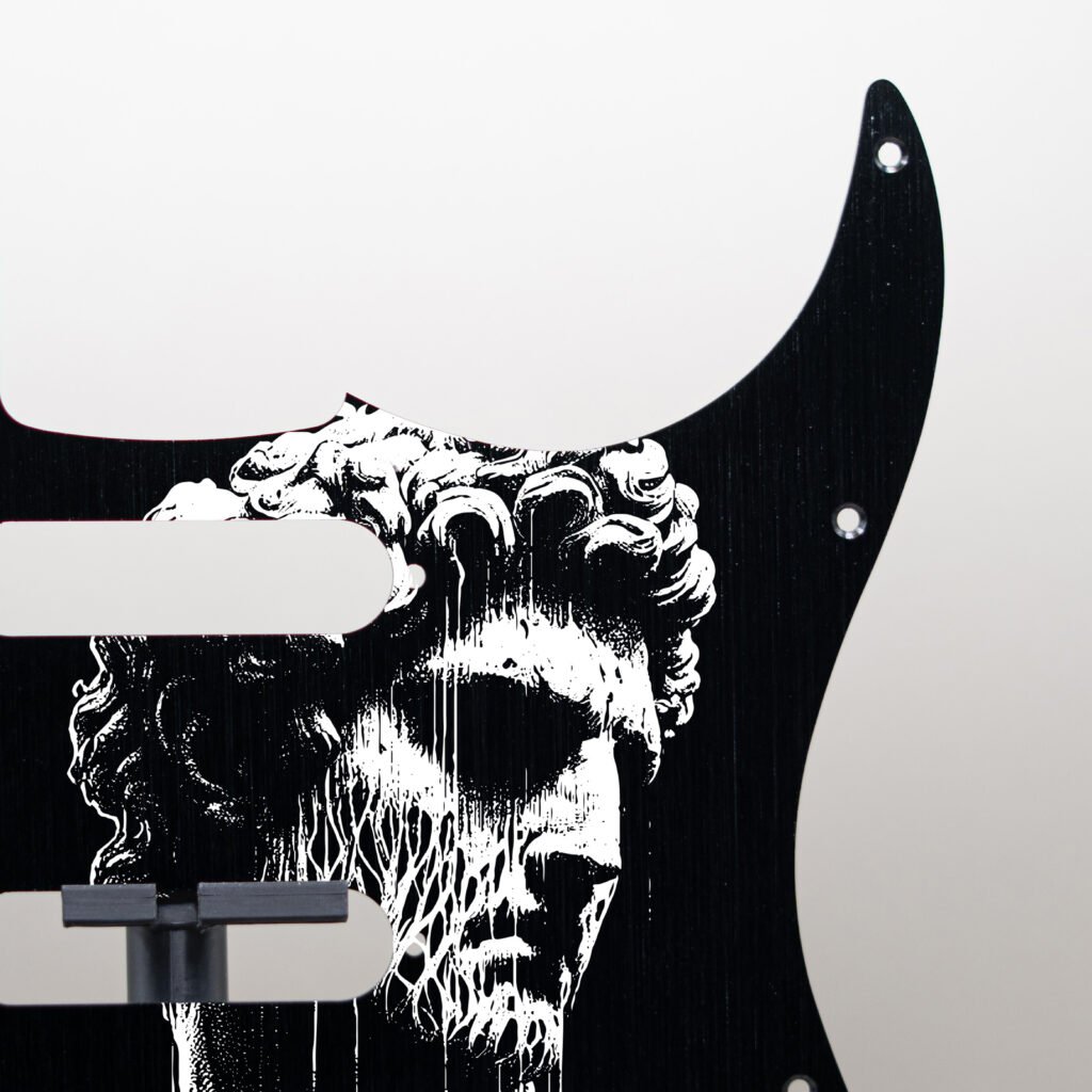 aztec death priest metal stratocaster pickguard (copy)