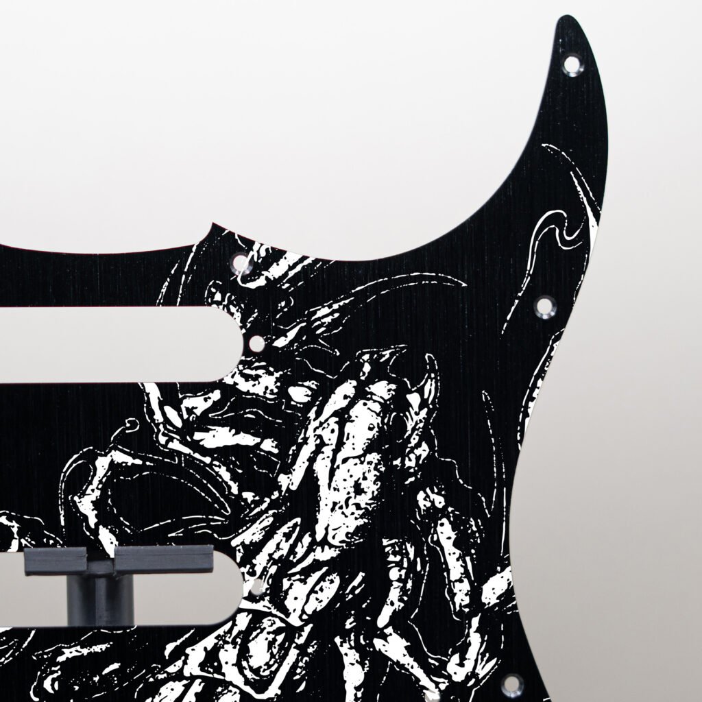 aztec death priest metal stratocaster pickguard (copy)