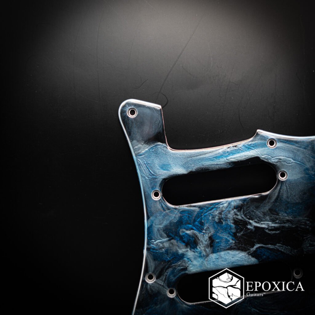 frozen abyss epoxy resin guitar pickguard