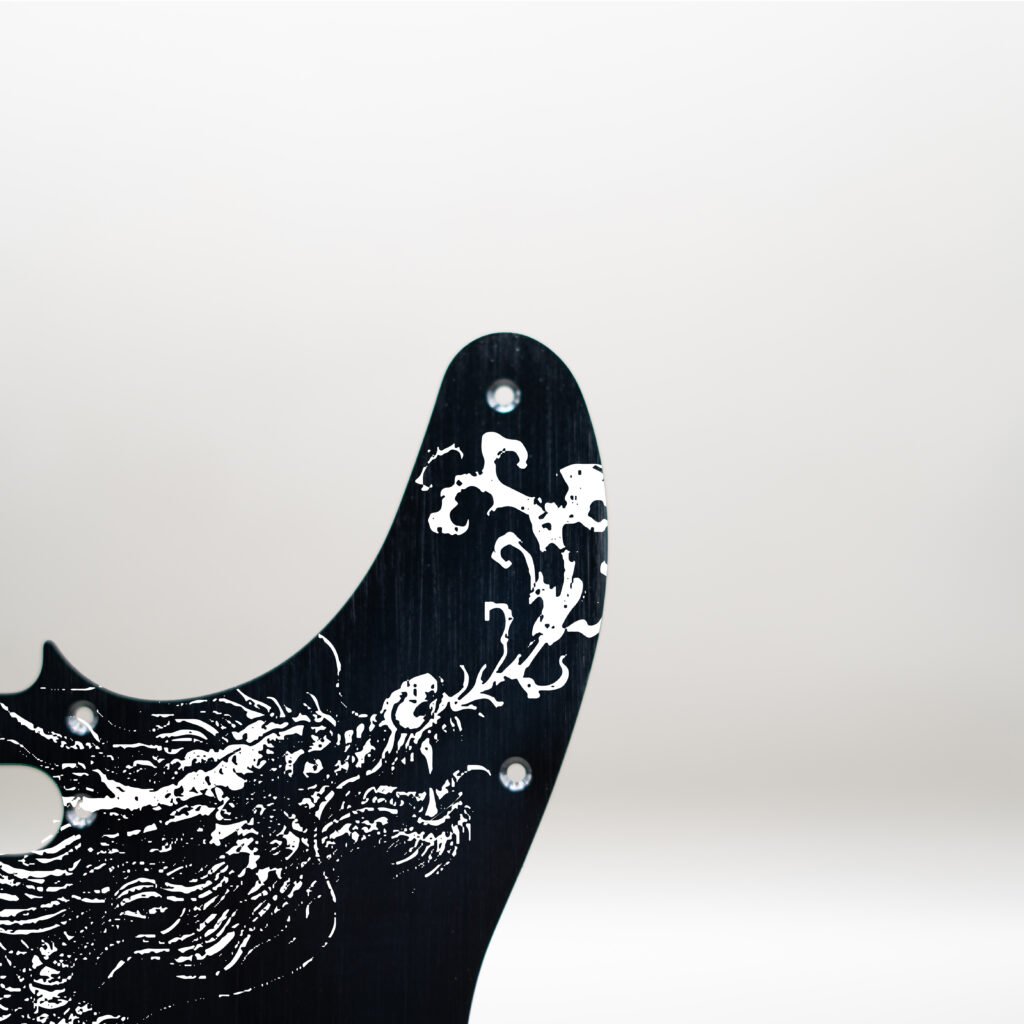 fallen grace metal telecaster pickguard