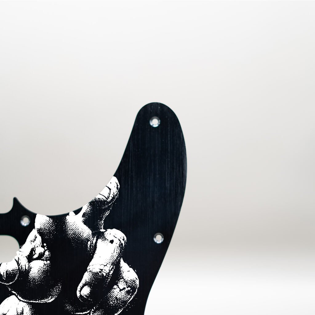 fallen grace metal telecaster pickguard