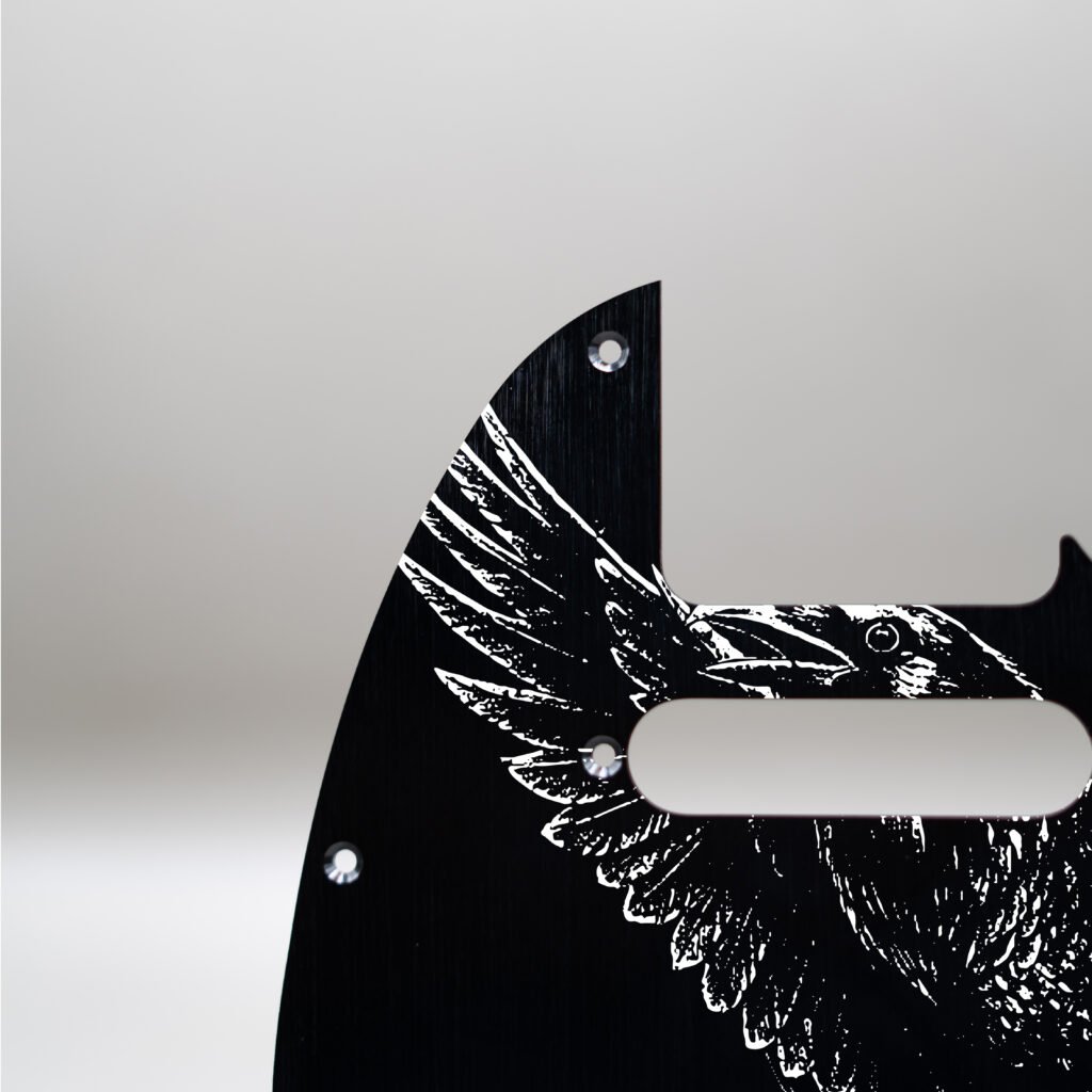 fallen grace metal telecaster pickguard