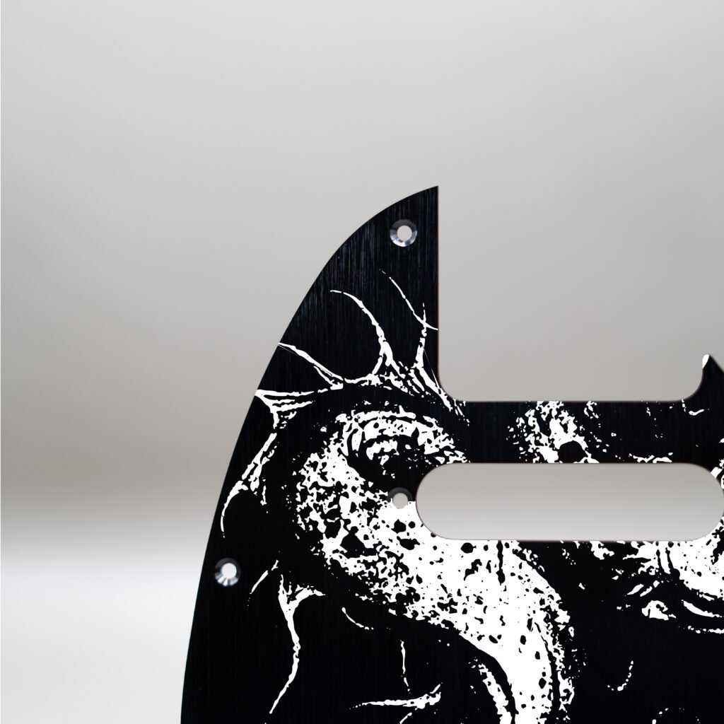 fallen grace metal telecaster pickguard
