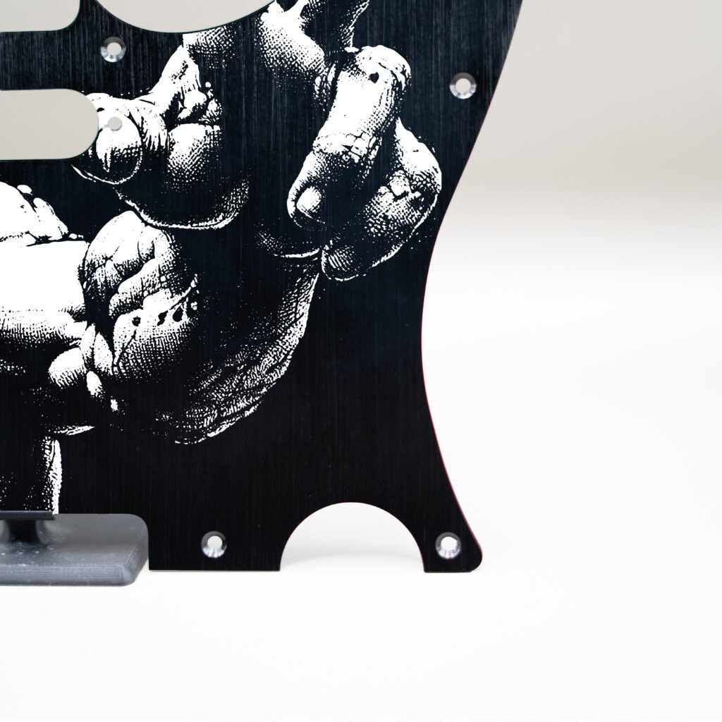 fallen grace metal telecaster pickguard