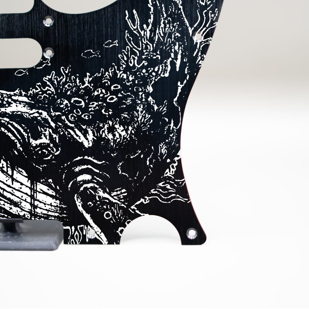 fallen grace metal telecaster pickguard