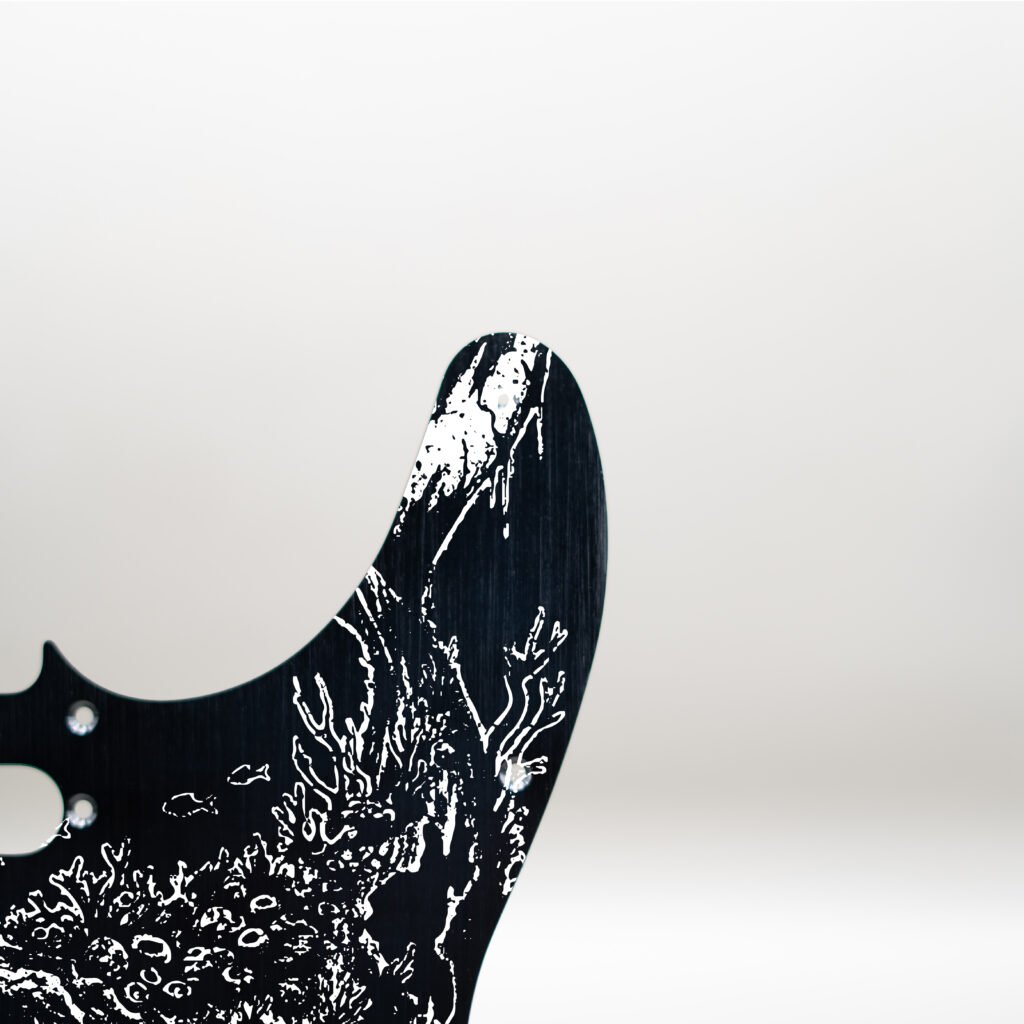 fallen grace metal telecaster pickguard