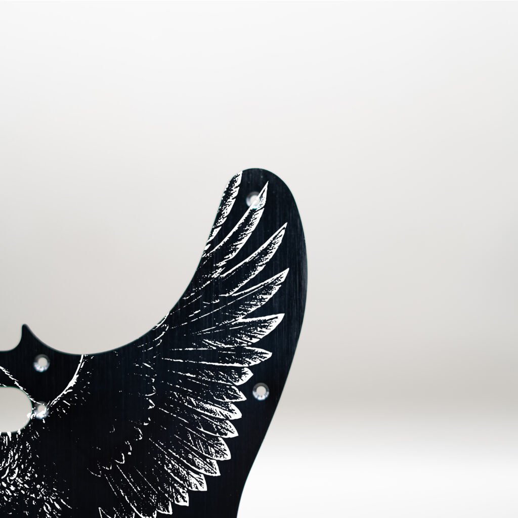 fallen grace metal telecaster pickguard