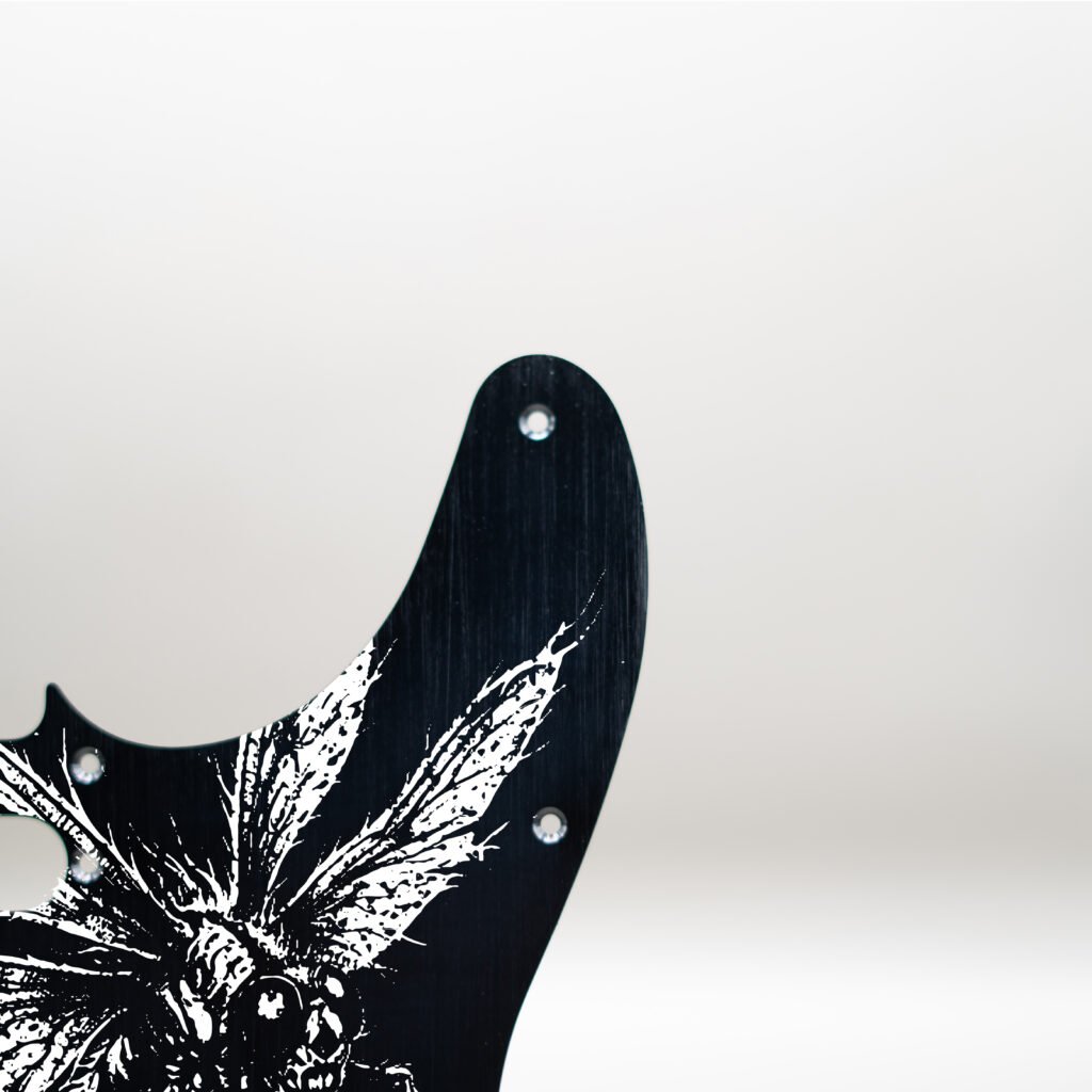 fallen grace metal telecaster pickguard