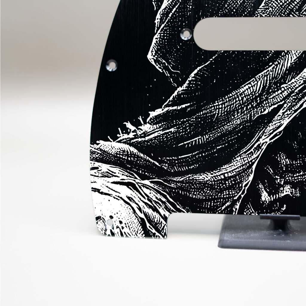 fallen grace metal telecaster pickguard