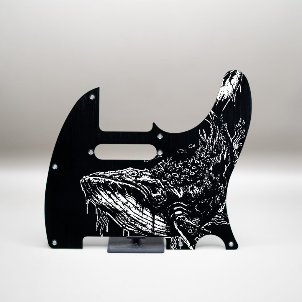 fallen grace metal telecaster pickguard
