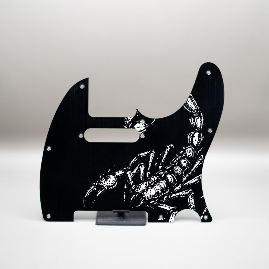 fallen grace metal telecaster pickguard