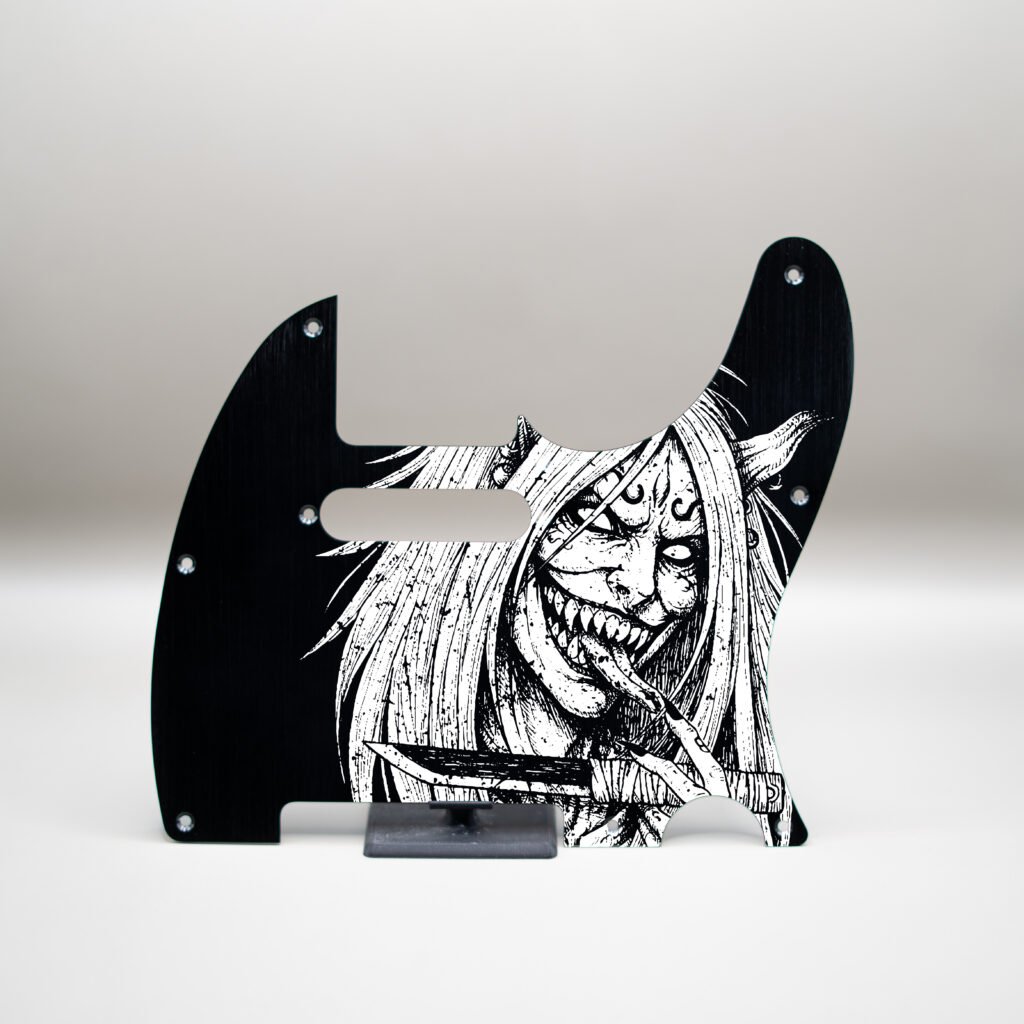 fallen grace metal telecaster pickguard